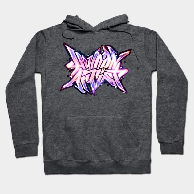 Human Artist - Street Art Style Purple Hoodie by CreativeOpus